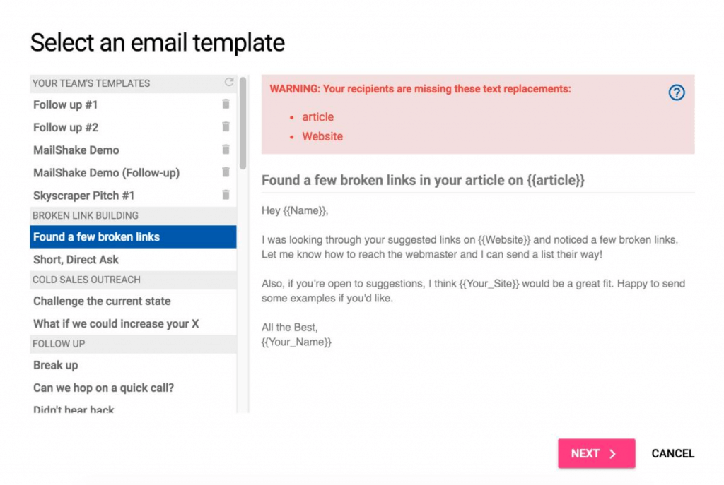 If you’re planning to send out more than just a few emails here and there, you’ll want to save yourself time by using a template. 