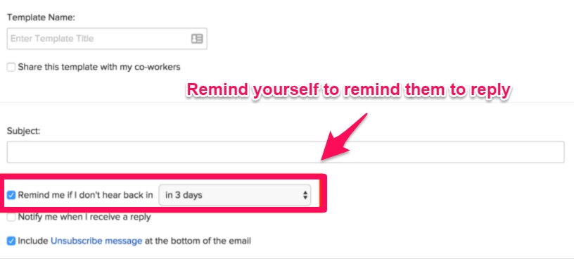 Set reminder emails with ease in Mailshake