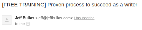 explain what the reader will receive by opening and engaging with this email.