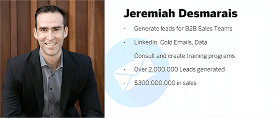 Jeremiah Desmarais photo and business profile