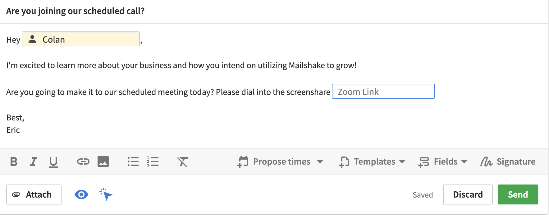 mailshake are you joining our call