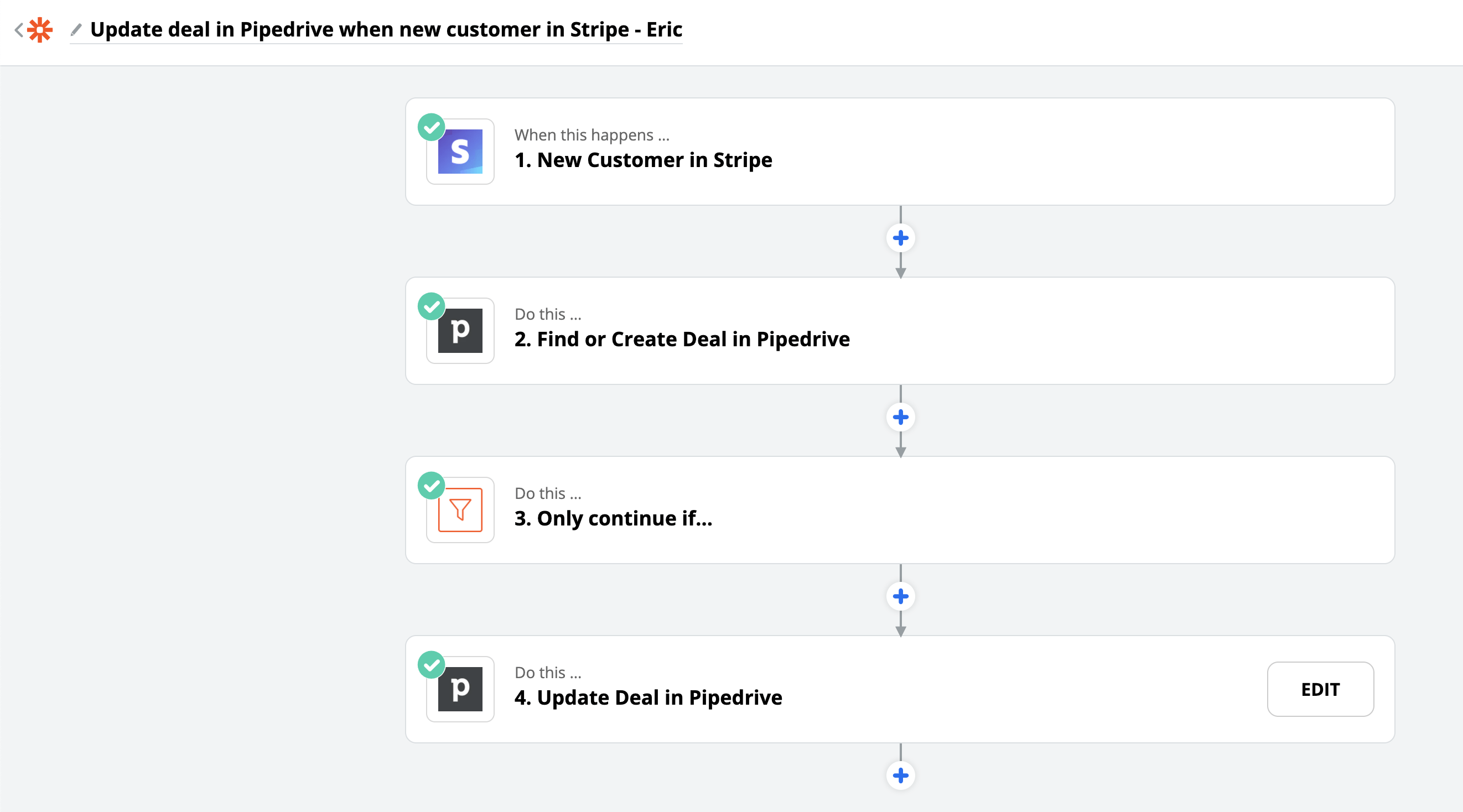 stripe to pipedrive automation