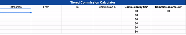 Tiered commission calculator